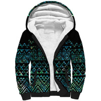 Maori Niho Taniwha Te Wheiao Sherpa Hoodie Paua Shell - Polynesian Pride