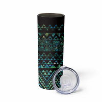 Maori Niho Taniwha Te Wheiao Skinny Tumbler Paua Shell - Polynesian Pride