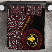 Papua New Guinea Oro Tapa Motif Bedding Set Special LT7 Black - Polynesian Pride