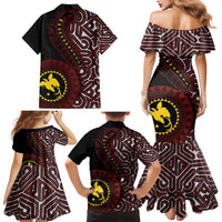 Papua New Guinea Oro Tapa Motif Family Matching Mermaid Dress and Hawaiian Shirt Special