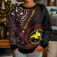 Papua New Guinea Oro Tapa Motif Kid Ugly Christmas Sweater Special LT7 - Polynesian Pride