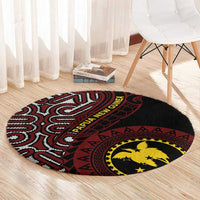 Papua New Guinea Oro Tapa Motif Round Carpet Special LT7 - Polynesian Pride