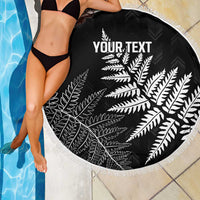 New Zealand Lawn Bowls Personalized Beach Blanket Wrap-Around Silver Fern - Polynesian Pride