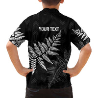 New Zealand Lawn Bowls Personalized Family Matching Off The Shoulder Long Sleeve Dress and Hawaiian Shirt Wrap-Around Silver Fern - Polynesian Pride