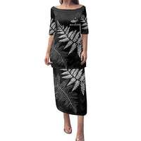 New Zealand Lawn Bowls Personalized Family Matching Puletasi and Hawaiian Shirt Wrap-Around Silver Fern - Polynesian Pride