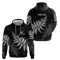 New Zealand Lawn Bowls Personalized Hoodie Wrap-Around Silver Fern - Polynesian Pride