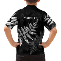 New Zealand Lawn Bowls Personalized Kid Hawaiian Shirt Wrap-Around Silver Fern - Polynesian Pride