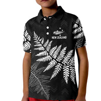 New Zealand Lawn Bowls Personalized Kid Polo Shirt Wrap-Around Silver Fern - Polynesian Pride