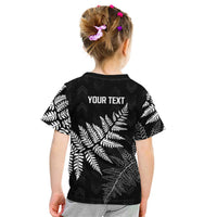New Zealand Lawn Bowls Personalized Kid T Shirt Wrap-Around Silver Fern - Polynesian Pride