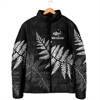 New Zealand Lawn Bowls Personalized Padded Jacket Wrap-Around Silver Fern - Polynesian Pride