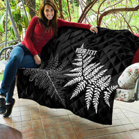 New Zealand Lawn Bowls Personalized Quilt Wrap-Around Silver Fern - Polynesian Pride