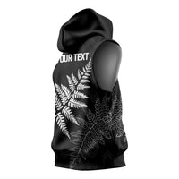 New Zealand Lawn Bowls Personalized Sleeveless Hoodie Wrap-Around Silver Fern - Polynesian Pride