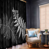 New Zealand Lawn Bowls Personalized Window Curtain Wrap-Around Silver Fern - Polynesian Pride