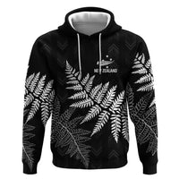 New Zealand Lawn Bowls Personalized Zip Hoodie Wrap-Around Silver Fern - Polynesian Pride
