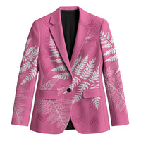 New Zealand Lawn Bowls Breast Cancer Personalized Blazer Wrap-Around Silver Fern - Polynesian Pride