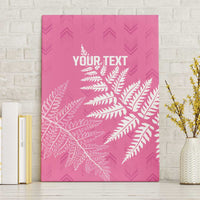 New Zealand Lawn Bowls Breast Cancer Personalized Canvas Wall Art Wrap-Around Silver Fern - Polynesian Pride