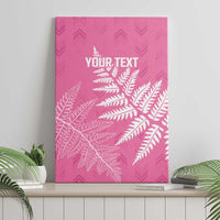 New Zealand Lawn Bowls Breast Cancer Personalized Canvas Wall Art Wrap-Around Silver Fern - Polynesian Pride