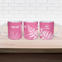 New Zealand Lawn Bowls Breast Cancer Personalized Ceramic Mug Wrap-Around Silver Fern - Polynesian Pride