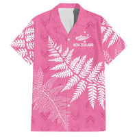 New Zealand Lawn Bowls Breast Cancer Personalized Family Matching Off Shoulder Maxi Dress and Hawaiian Shirt Wrap-Around Silver Fern - Polynesian Pride