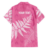 New Zealand Lawn Bowls Breast Cancer Personalized Family Matching Off Shoulder Maxi Dress and Hawaiian Shirt Wrap-Around Silver Fern - Polynesian Pride