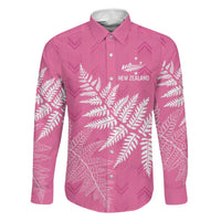 New Zealand Lawn Bowls Breast Cancer Personalized Family Matching Off Shoulder Maxi Dress and Hawaiian Shirt Wrap-Around Silver Fern - Polynesian Pride