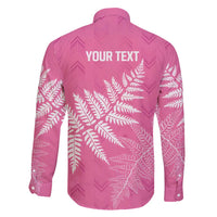 New Zealand Lawn Bowls Breast Cancer Personalized Family Matching Off Shoulder Maxi Dress and Hawaiian Shirt Wrap-Around Silver Fern - Polynesian Pride