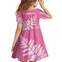New Zealand Lawn Bowls Breast Cancer Personalized Family Matching Puletasi and Hawaiian Shirt Wrap-Around Silver Fern - Polynesian Pride