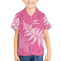 New Zealand Lawn Bowls Breast Cancer Personalized Family Matching Summer Maxi Dress and Hawaiian Shirt Wrap-Around Silver Fern - Polynesian Pride