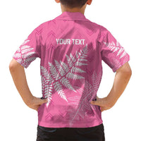 New Zealand Lawn Bowls Breast Cancer Personalized Family Matching Tank Maxi Dress and Hawaiian Shirt Wrap-Around Silver Fern - Polynesian Pride