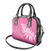 New Zealand Lawn Bowls Breast Cancer Personalized Shoulder Handbag Wrap-Around Silver Fern - Polynesian Pride