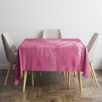 New Zealand Lawn Bowls Breast Cancer Personalized Tablecloth Wrap-Around Silver Fern - Polynesian Pride