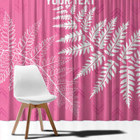 New Zealand Lawn Bowls Breast Cancer Personalized Window Curtain Wrap-Around Silver Fern - Polynesian Pride