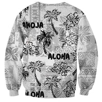 Aloha Vintage Quilt Sweatshirt Hawaiian Seamless - White LT7 - Polynesian Pride
