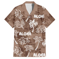 Aloha Vintage Quilt Hawaiian Shirt Hawaiian Seamless - Brown LT7 Brown - Polynesian Pride