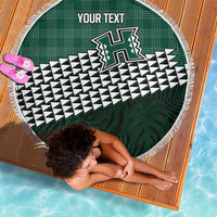 Rainbow Warriors Hawaii Personalized Palaka Beach Blanket LT7 - Polynesian Pride
