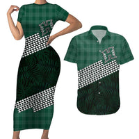 Rainbow Warriors Hawaii Personalized Palaka Couples Matching Short Sleeve Bodycon Dress and Hawaiian Shirt - Polynesian Pride