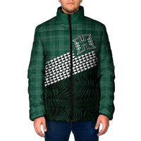 Rainbow Warriors Hawaii Personalized Palaka Padded Jacket LT7 Men Green - Polynesian Pride