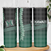 Rainbow Warriors Hawaii Palaka Skinny Tumbler Maile Lei LT7 - Polynesian Pride