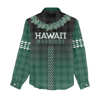 Rainbow Warriors Hawaii Palaka Women Casual Shirt Maile Lei LT7 - Polynesian Pride