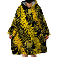 Hawaii Oahu Ilima Lei Wearable Blanket Hoodie LT7 - Polynesian Pride