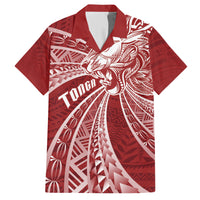 Tonga Independence Day Hawaiian Shirt Tongatapu Lion Ngatu Motifs LT7 Red - Polynesian Pride