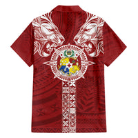 Tonga Independence Day Hawaiian Shirt Tongatapu Lion Ngatu Motifs