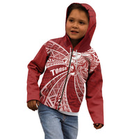 Tonga Independence Day Kid Hoodie Tongatapu Lion Ngatu Motifs