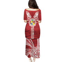 Tonga Independence Day Puletasi Tongatapu Lion Ngatu Motifs LT7 - Polynesian Pride
