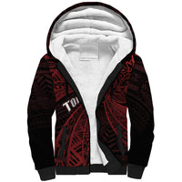 Tonga Independence Day Sherpa Hoodie Tongatapu Lion Ngatu Motifs Black Ver. LT7 Unisex Black - Polynesian Pride