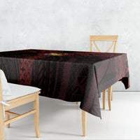 Tonga Independence Day Tablecloth Tongatapu Lion Ngatu Motifs Black Ver. LT7 - Polynesian Pride