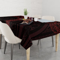Tonga Independence Day Tablecloth Tongatapu Lion Ngatu Motifs Black Ver. LT7 - Polynesian Pride
