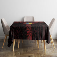 Tonga Independence Day Tablecloth Tongatapu Lion Ngatu Motifs Black Ver. LT7 - Polynesian Pride