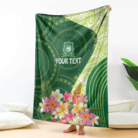 Fiji Ballantine Memorial High School Personalised Blanket Masi Tapa Mix Plumeria LT7 - Polynesian Pride