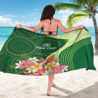 Fiji Ballantine Memorial High School Personalised Sarong Masi Tapa Mix Plumeria LT7 - Polynesian Pride